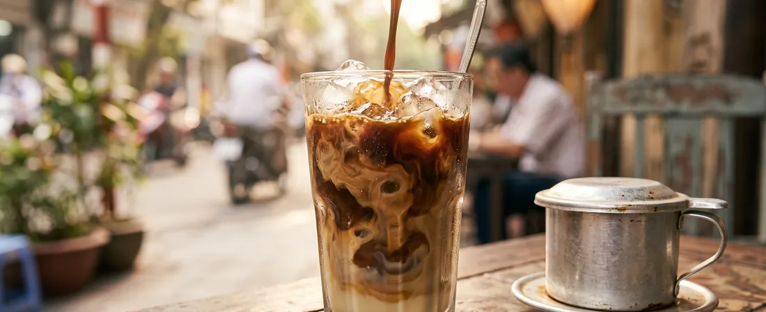 Cà phê sữa đá — iced milk coffee
