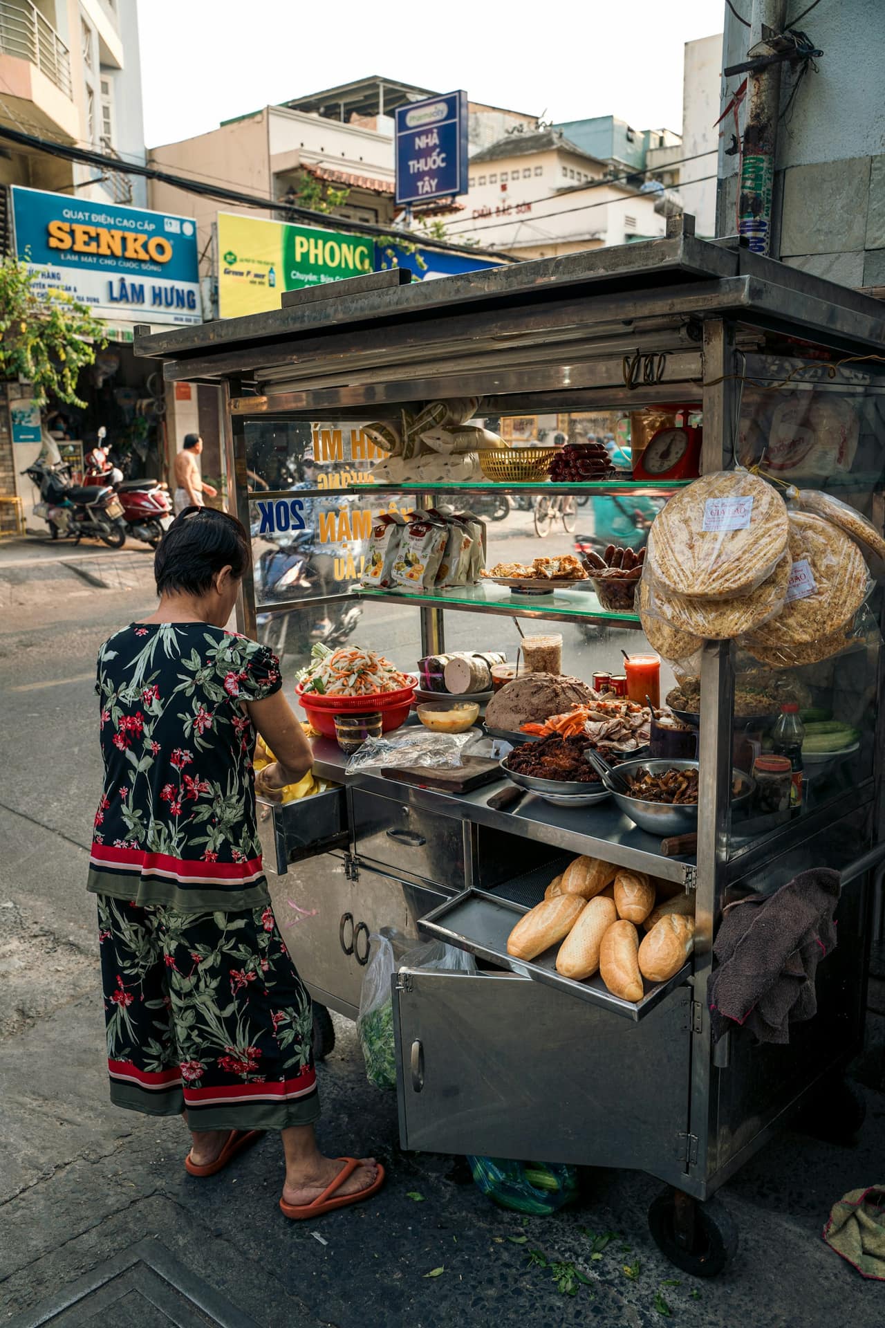 Budget street-food eatery in Vietnam